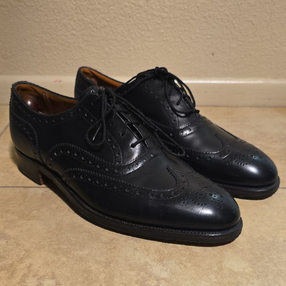 Neiman Marcus Black Brogue Oxford Shoes